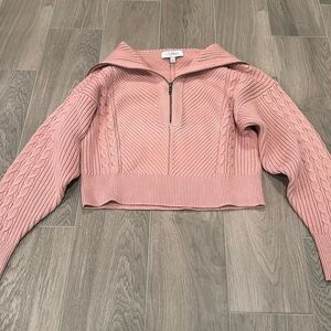 Intermix Women’s Pink Half Zip Sweater Size S